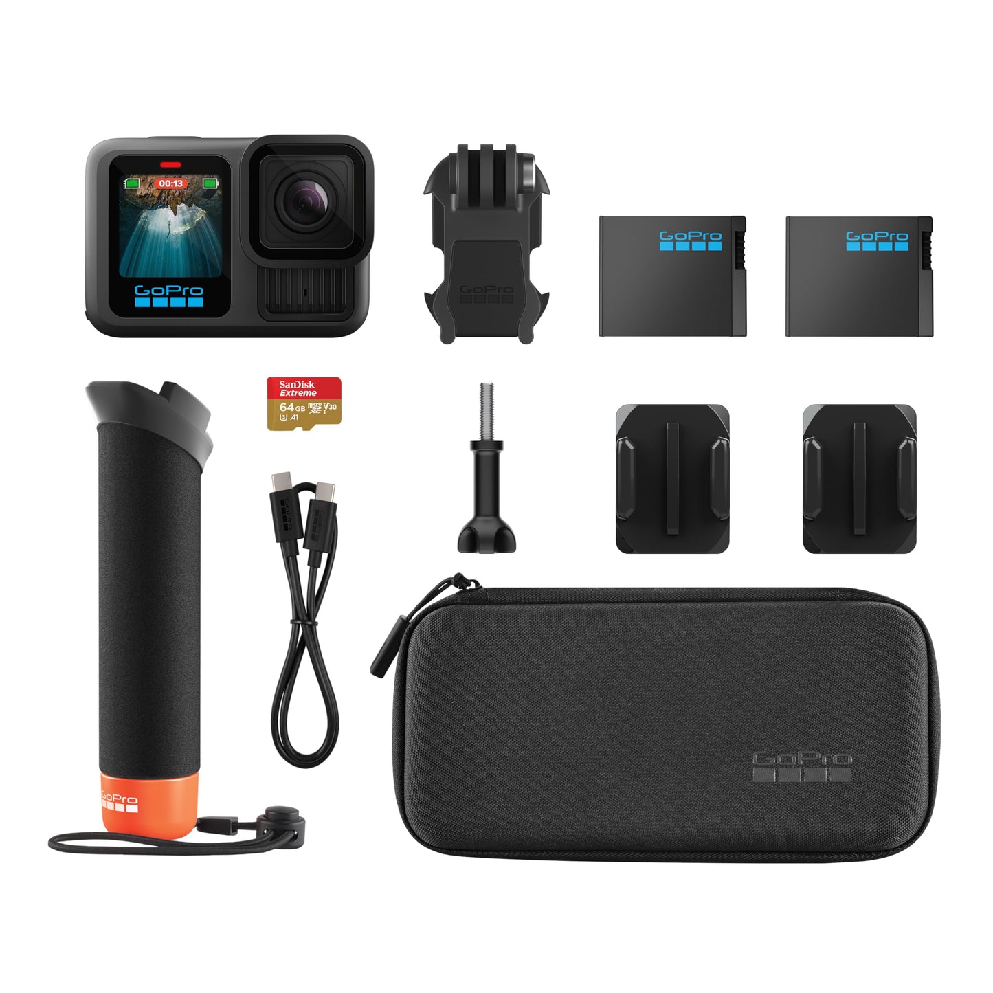 GoPro HERO13 Black Accessory Bundle with 64GB Card