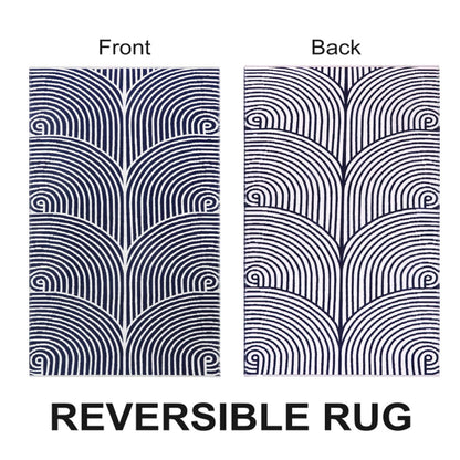 Tiffasea 5'x8' Area Rug, Cotton Woven Washable Rugs, Reversible Living Room Rugs, Indoor Outdoor Rug Farmhouse Floor Carpet for Nursery Room/Dining Room/Office/Patio Decor