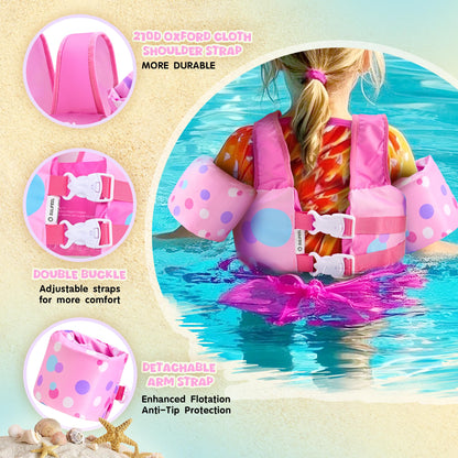 Toddler Swim Vest Floaties for Kids 20-66 lbs