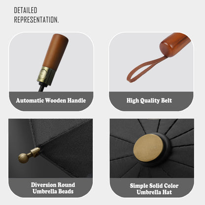 Compact Windproof Travel Umbrella with Automatic Open