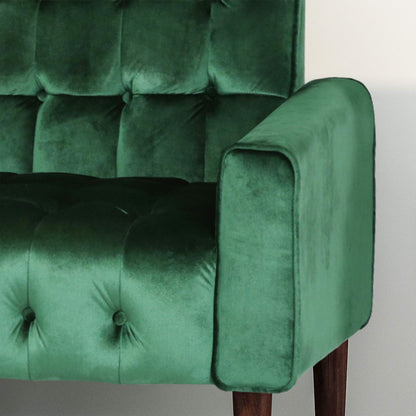 Christopher Knight Velvet Tufted Sofa, Emerald Gold