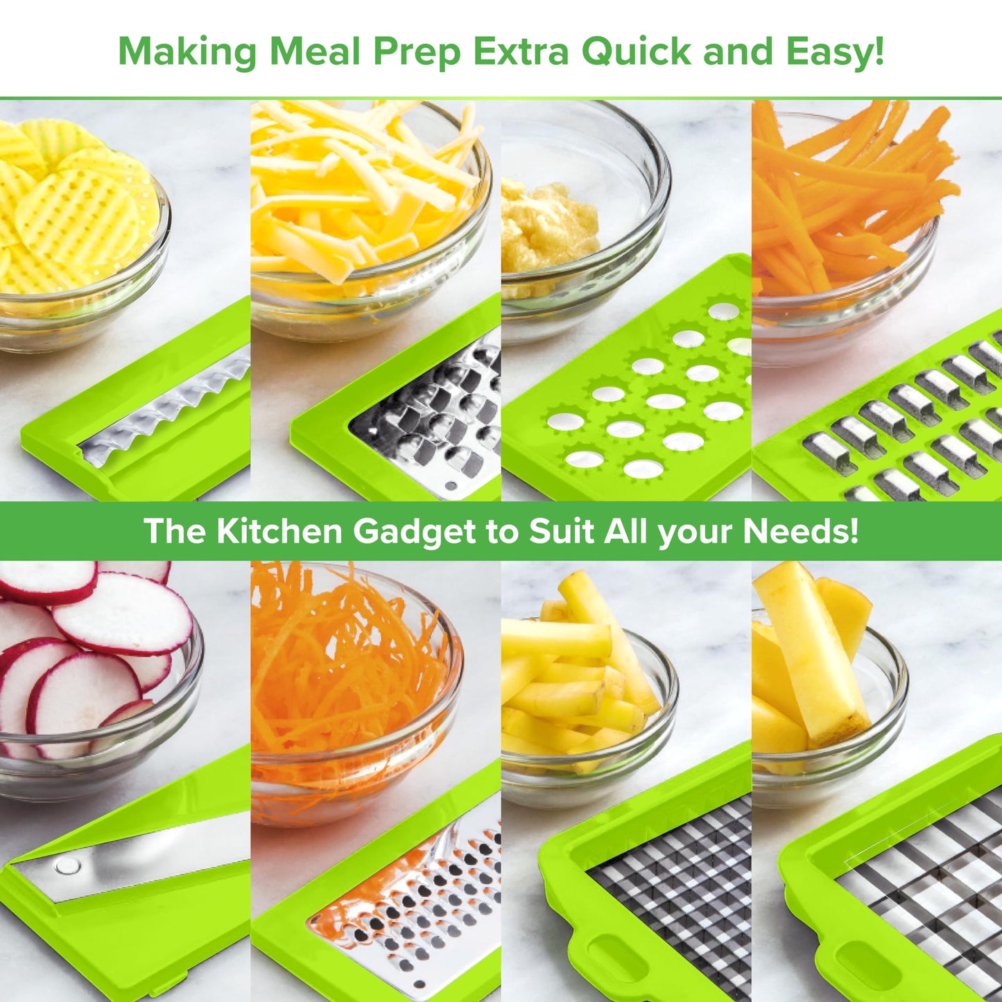 PrepNaturals 12-in-1 Vegetable Chopper with Container