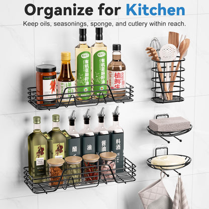 5-Pack Adhesive Shower Caddy Organizer Shelves