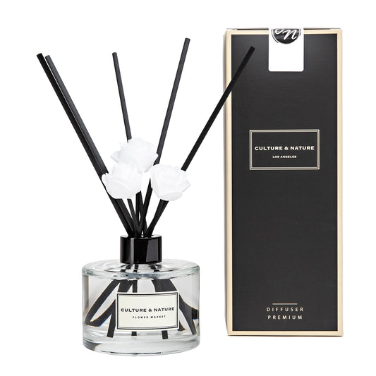 CULTURE & NATURE Reed Diffuser 6.7 oz (200ml) Flower Market Scented Reed Diffuser Set