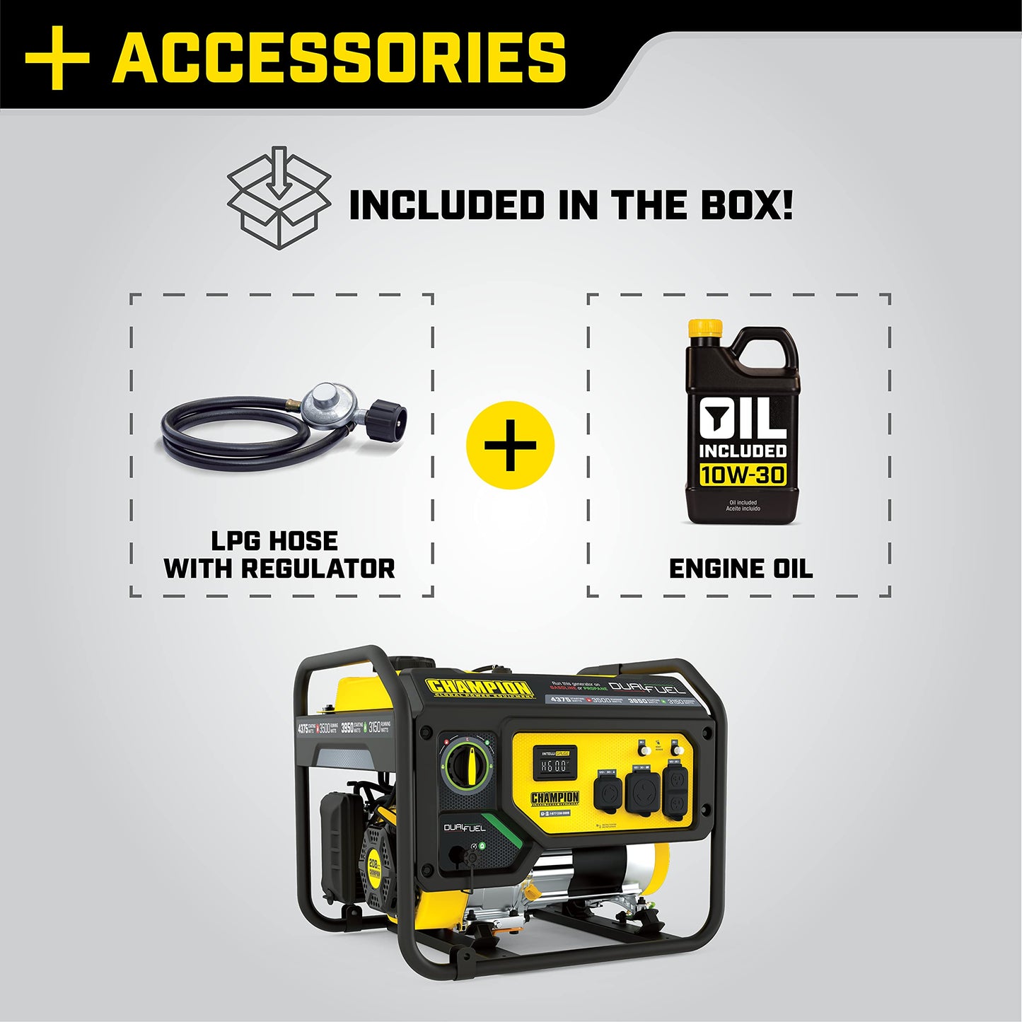 Champion Power Equipment 4375-Watt Dual Fuel Portable Generator, RV Ready