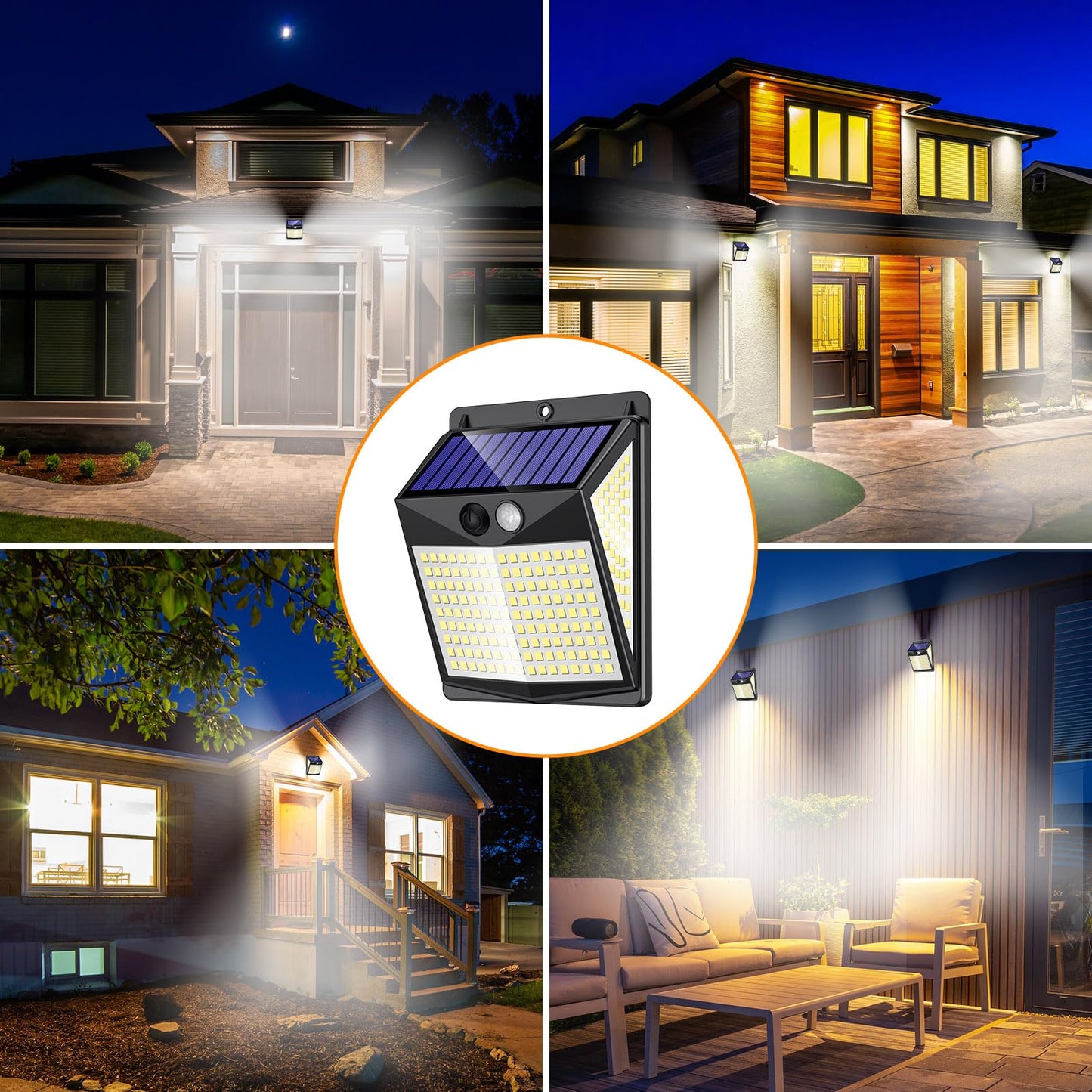 Solar Motion Sensor Lights - 238 LED 2 Pack