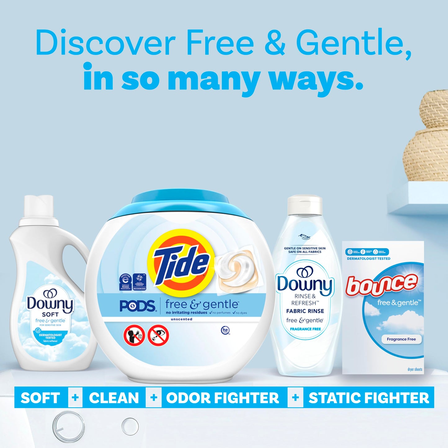 Tide PODS Free & Gentle Laundry Detergent 57 Count