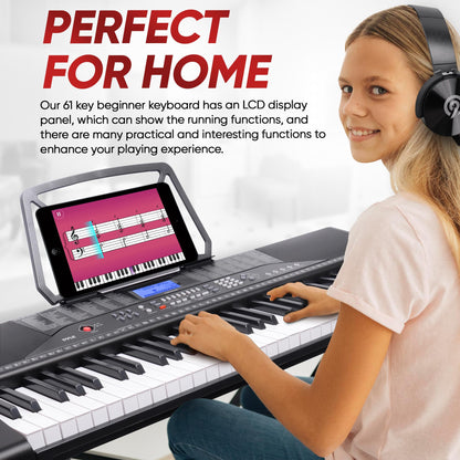 Pyle 61-Key Electric Keyboard with Accessories