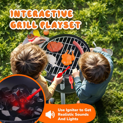 Kids Interactive BBQ Grill Playset with Sound & Light