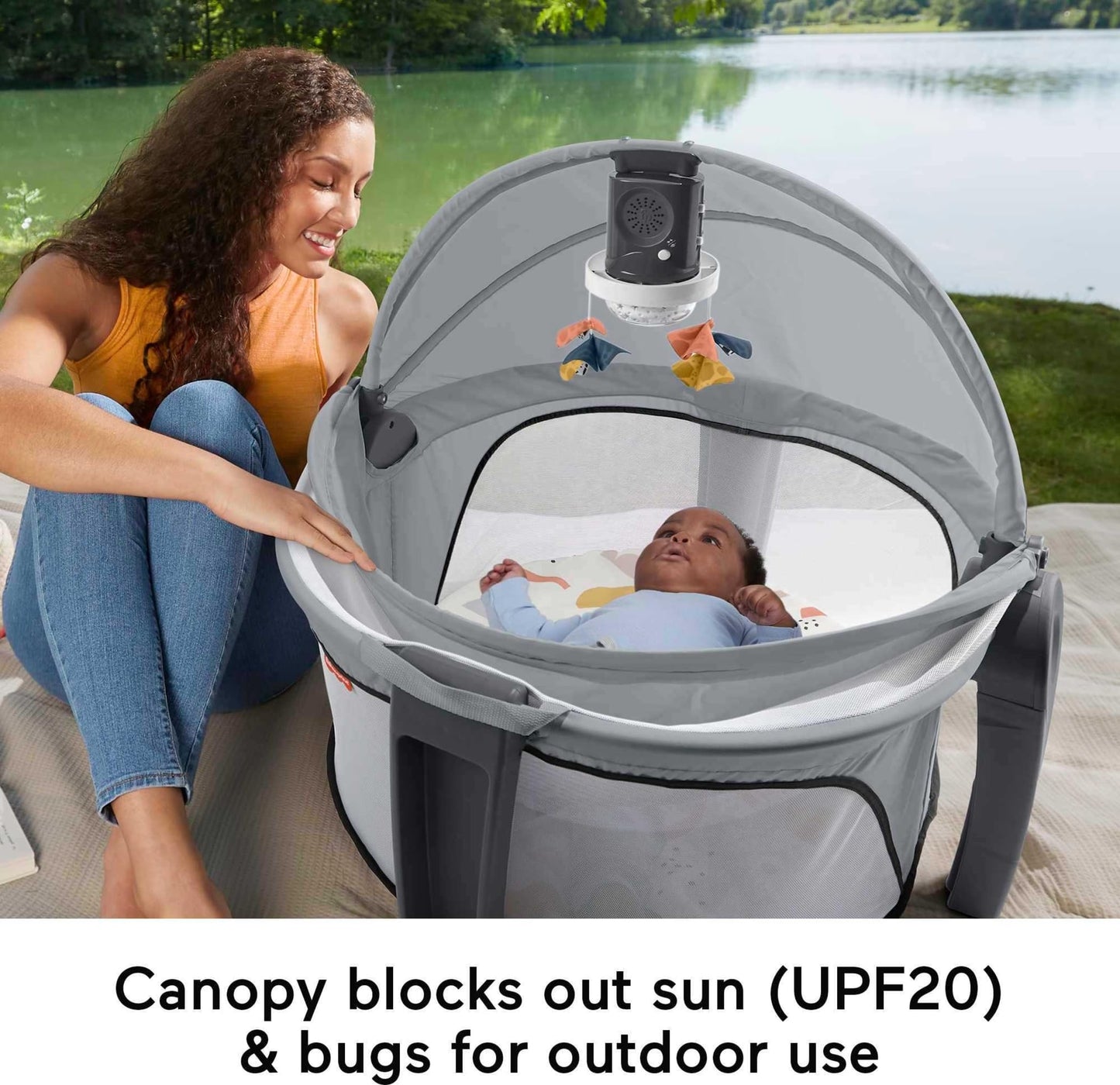 Fisher-Price Portable Baby Bassinet with Canopy