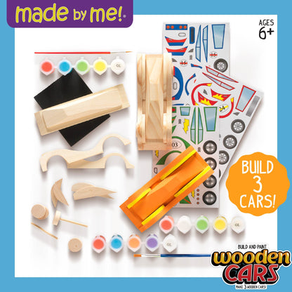 Build & Paint Your Own Wooden Race Cars Kit