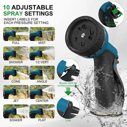 100ft Lefree Leak-Proof Garden Hose with Nozzle