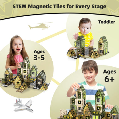 100 PCS Army Magnetic Building Blocks Toys