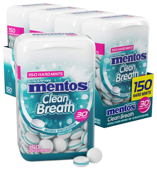 Mentos Sugarfree Hard Mints, 150pc, Wintergreen