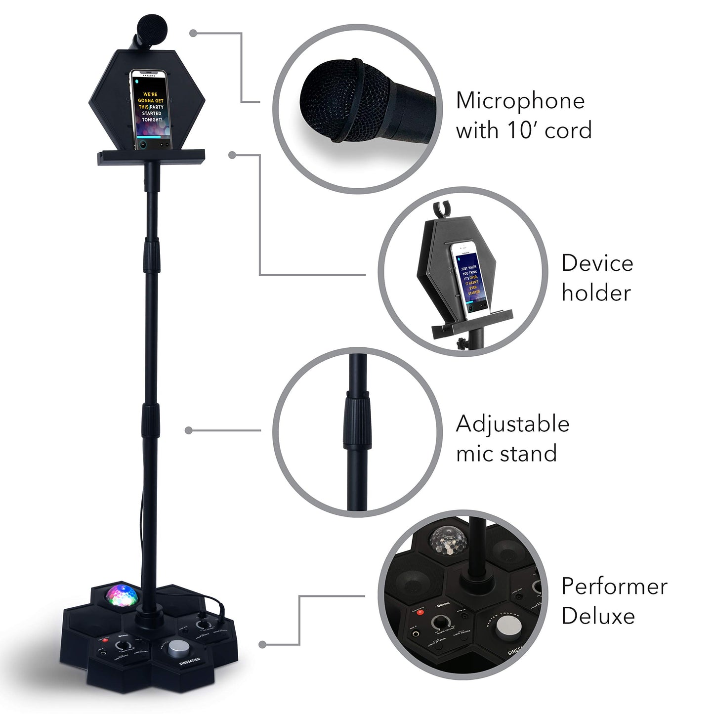 Singsation All-In-One Karaoke System with Bluetooth
