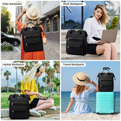 LOVEVOOK Waterproof Laptop Backpack Purse for Women