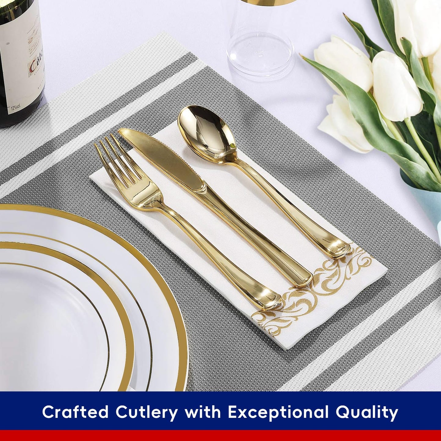 700 Count JOLLY CHEF Disposable Dinnerware Set