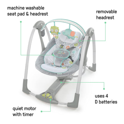 Ingenuity 5-Speed Portable Baby Swing with Toys