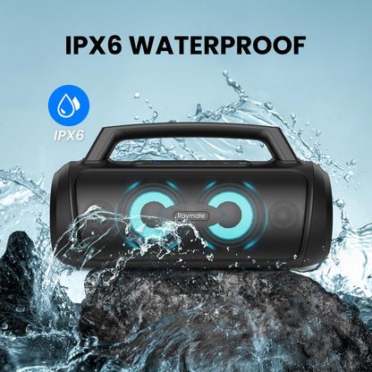 Raymate Waterproof Bluetooth Speaker with LED Light