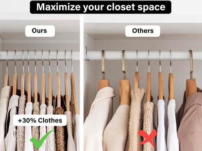 30 Pack StorageWorks Wooden Clothes Hangers