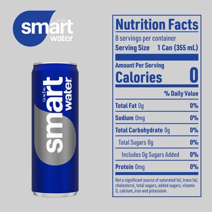 12oz Smartwater Aluminum Can 8-Pack