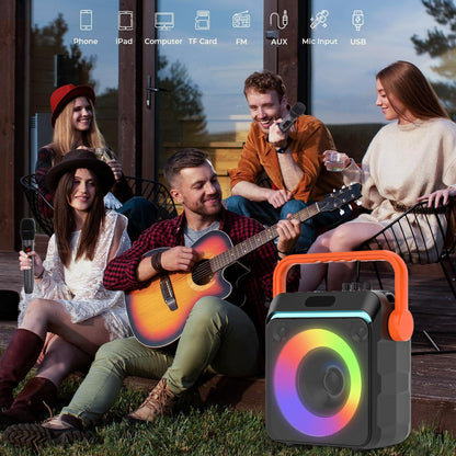 VTSGN Portable Bluetooth Karaoke Machine with Microphones