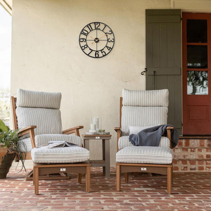 24-Inch Outdoor Wall Clock, Silent Battery Operated
