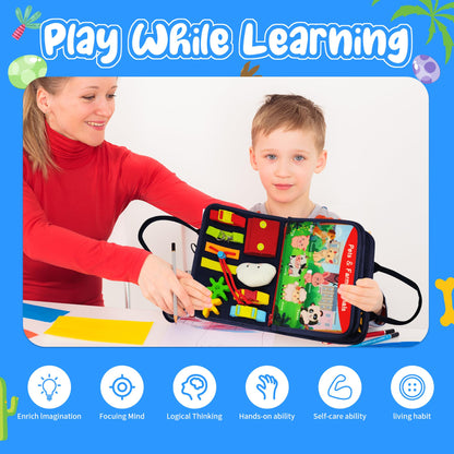 Montessori Busy Board for Fine Motor Skills