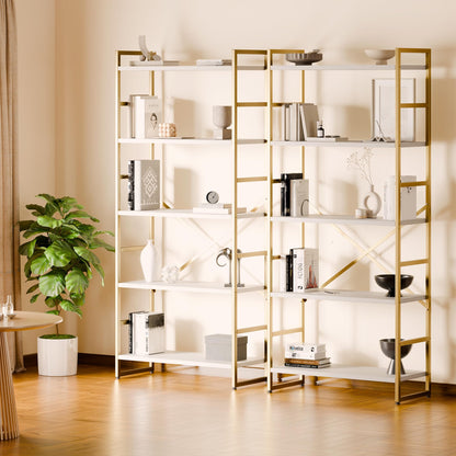 Shintenchi 5-Tier Industrial Bookshelf for Home