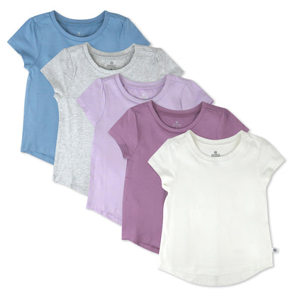 HonestBaby Organic Cotton Puff Sleeve T-Shirt 5-Pack