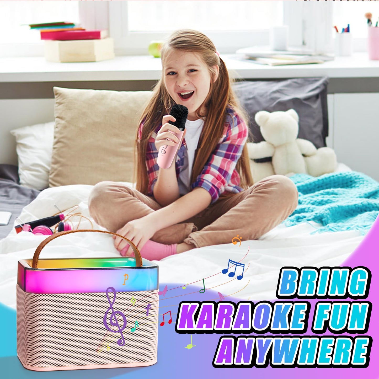 Mini Karaoke Machine for Kids with Microphone
