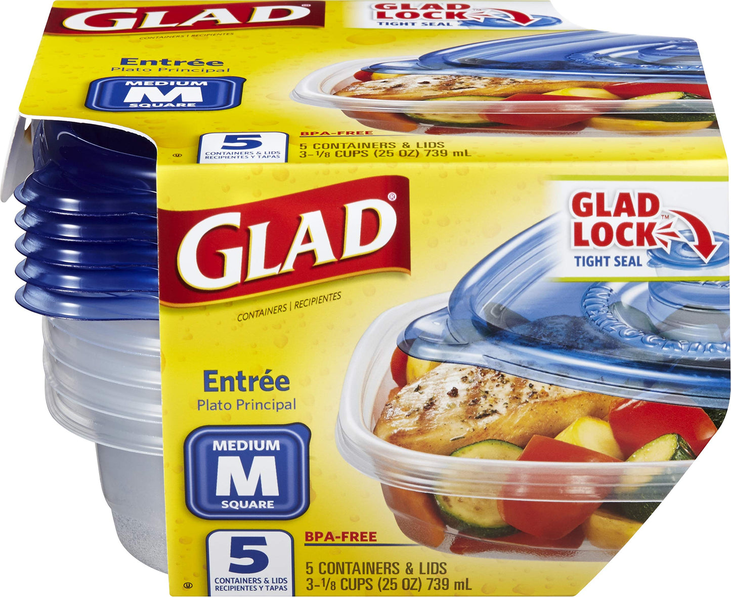 Glad Food Storage Containers, 30 Count Pack
