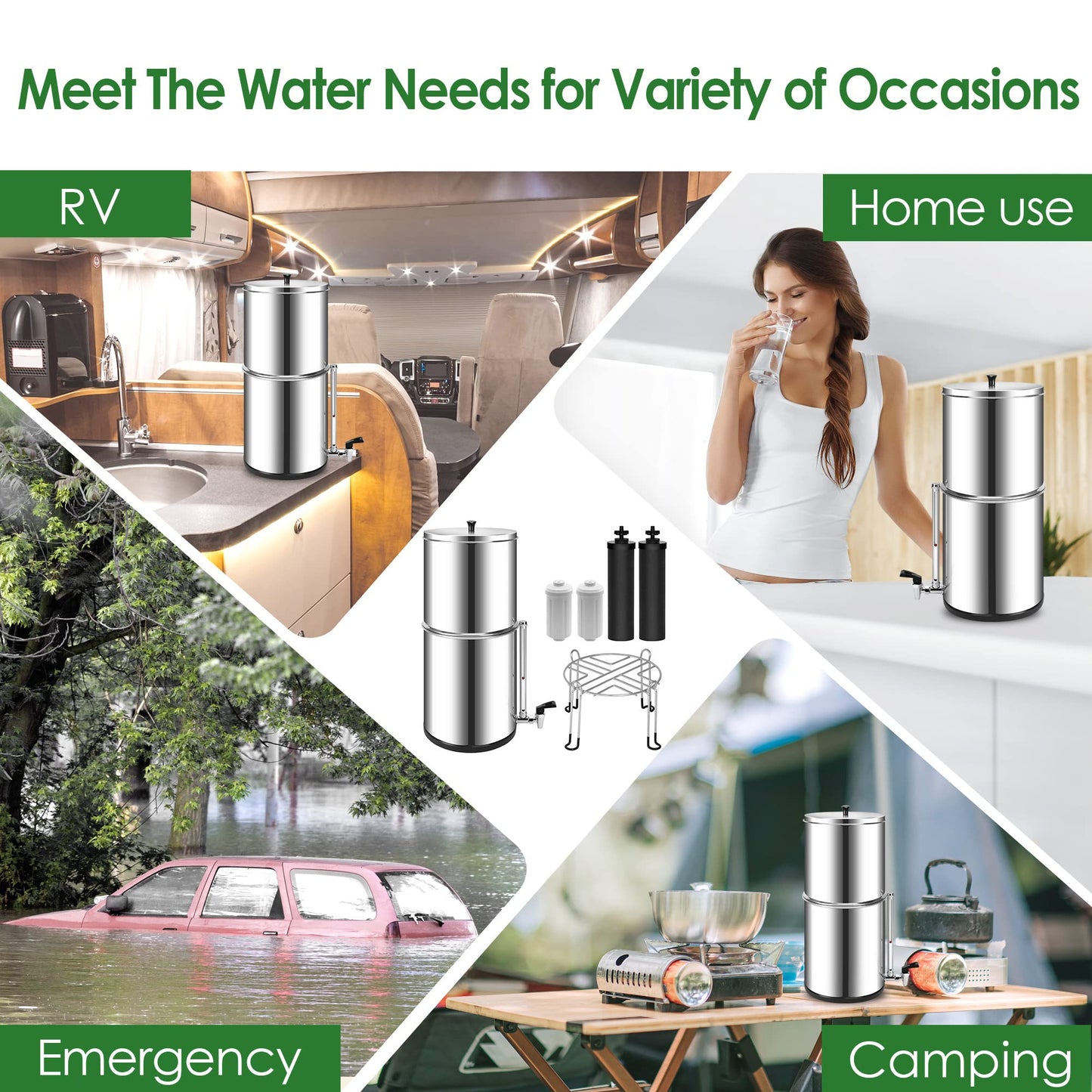 2.25 Gallon Montemono Water Filter System Bundle