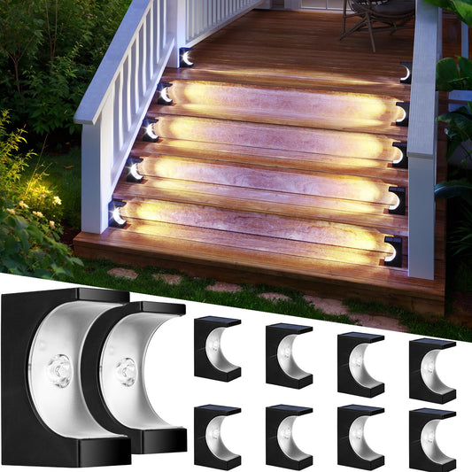 10 Pack Solar LED Stair Lights