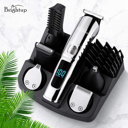 Brightup Beard Trimmer for Men - Electric Razor & Shaver, Cordless Hair Clippers Trimmers Set, IPX7 Waterproof Mens Grooming Kit for Shaving Face, Mustache, Body, Ear, Nose Hair Trimmer, Gifts for Men