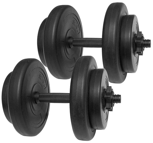 40-Pound Vinyl Dumbbell Set with Collars