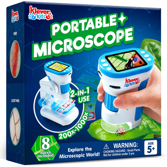 1000X Microscope for Kids with LED Screen