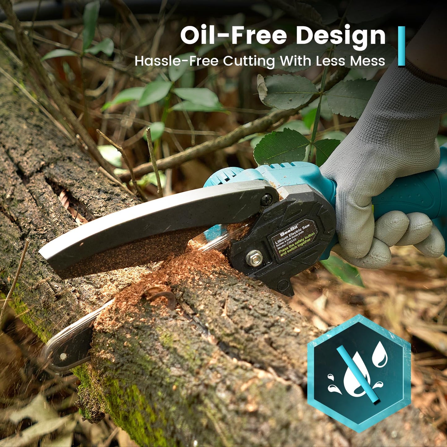 6-Inch Cordless Mini Chainsaw for Tree Trimming