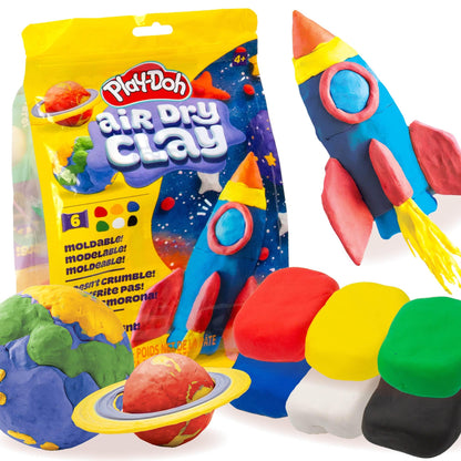 Play-Doh Air Dry Clay Set, 6 Vibrant Colors