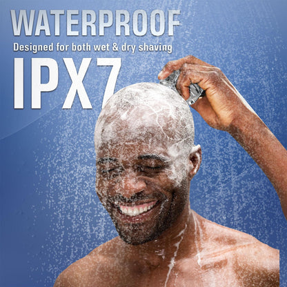 Waterproof Cordless Electric Head Shaver for Men