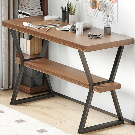 Metal Desk Legs Set of 2, 28" Black