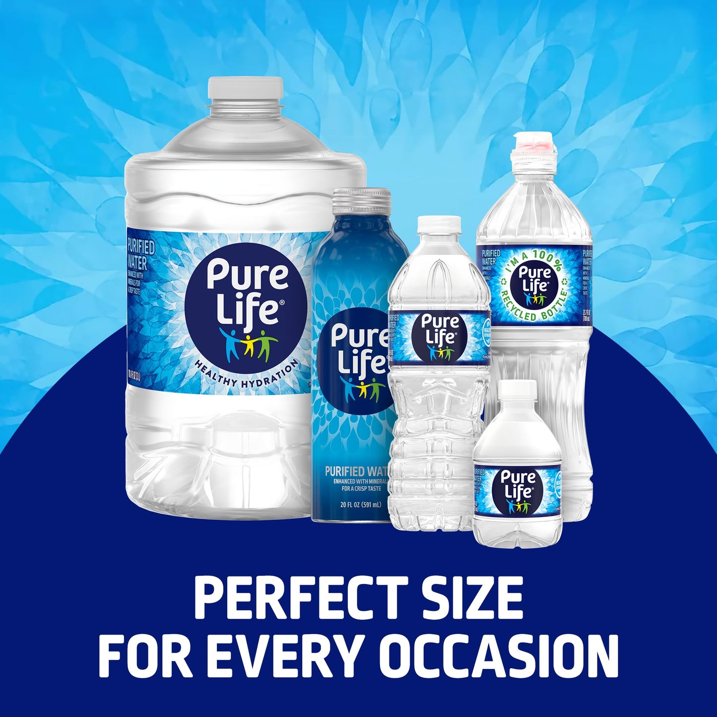 24 Pack Pure Life Purified Water Bottles