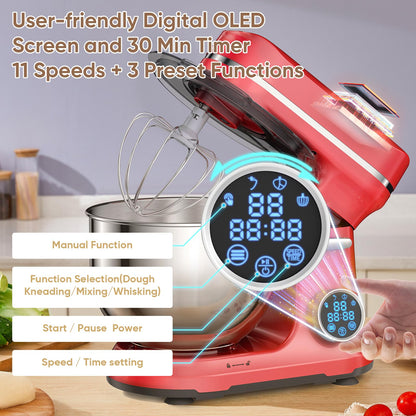 Biolomix 1200W 11-Speed Stand Mixer with Accessories