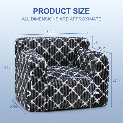 Giant Fluffy Bean Bag Chair for Adults