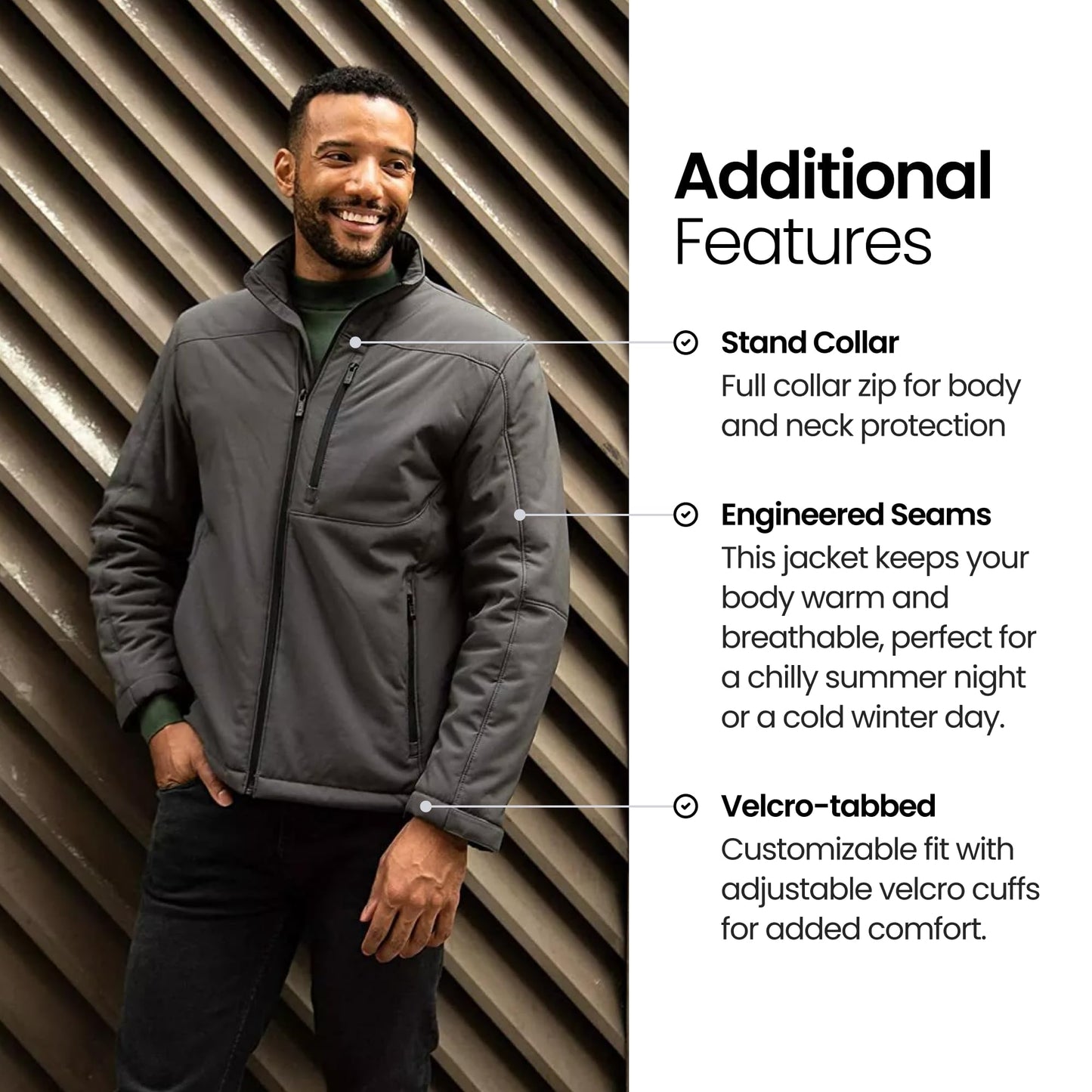 Weatherproof Water Resistant Softshell Jacket for Men