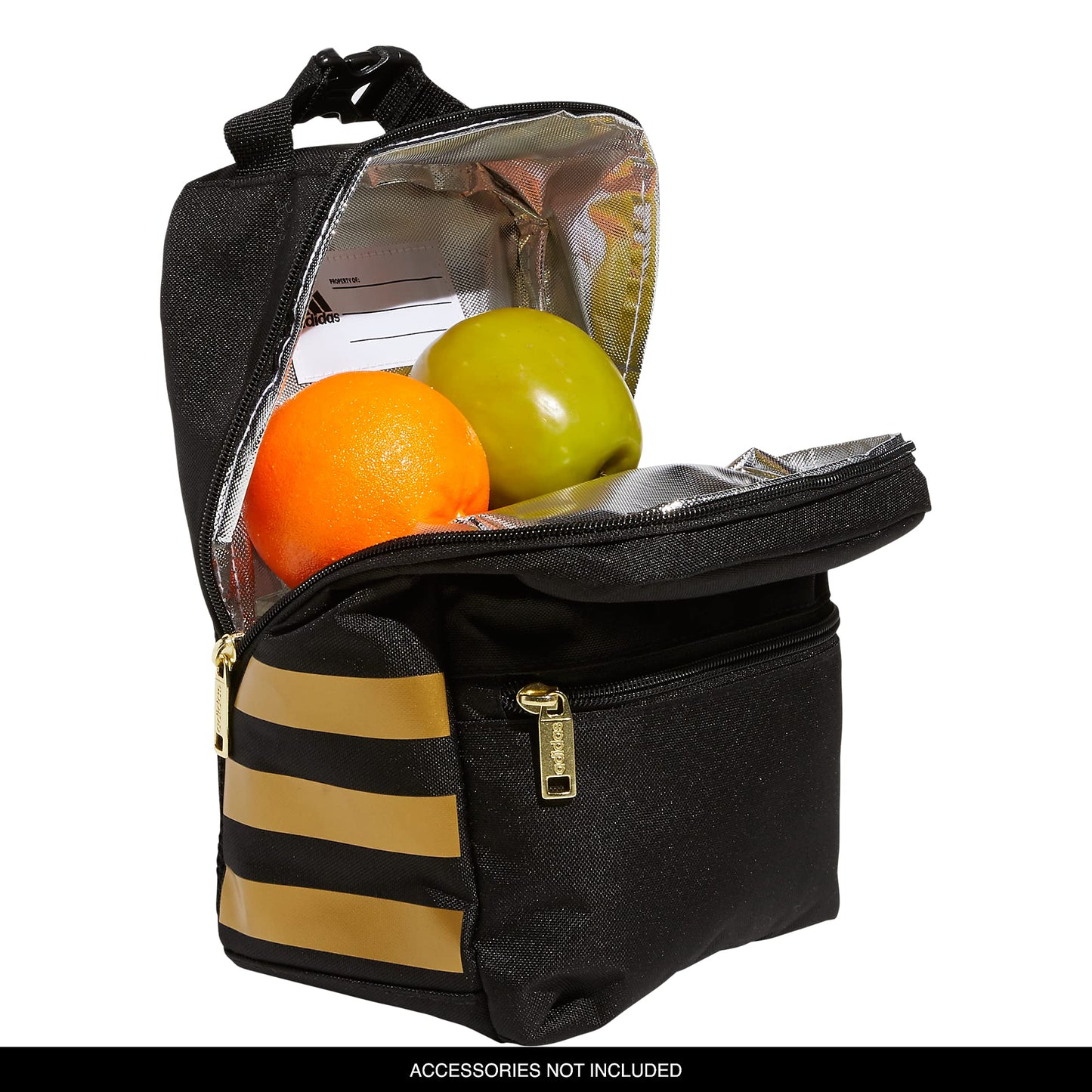 adidas Insulated School Lunch Bag, Black/Gold