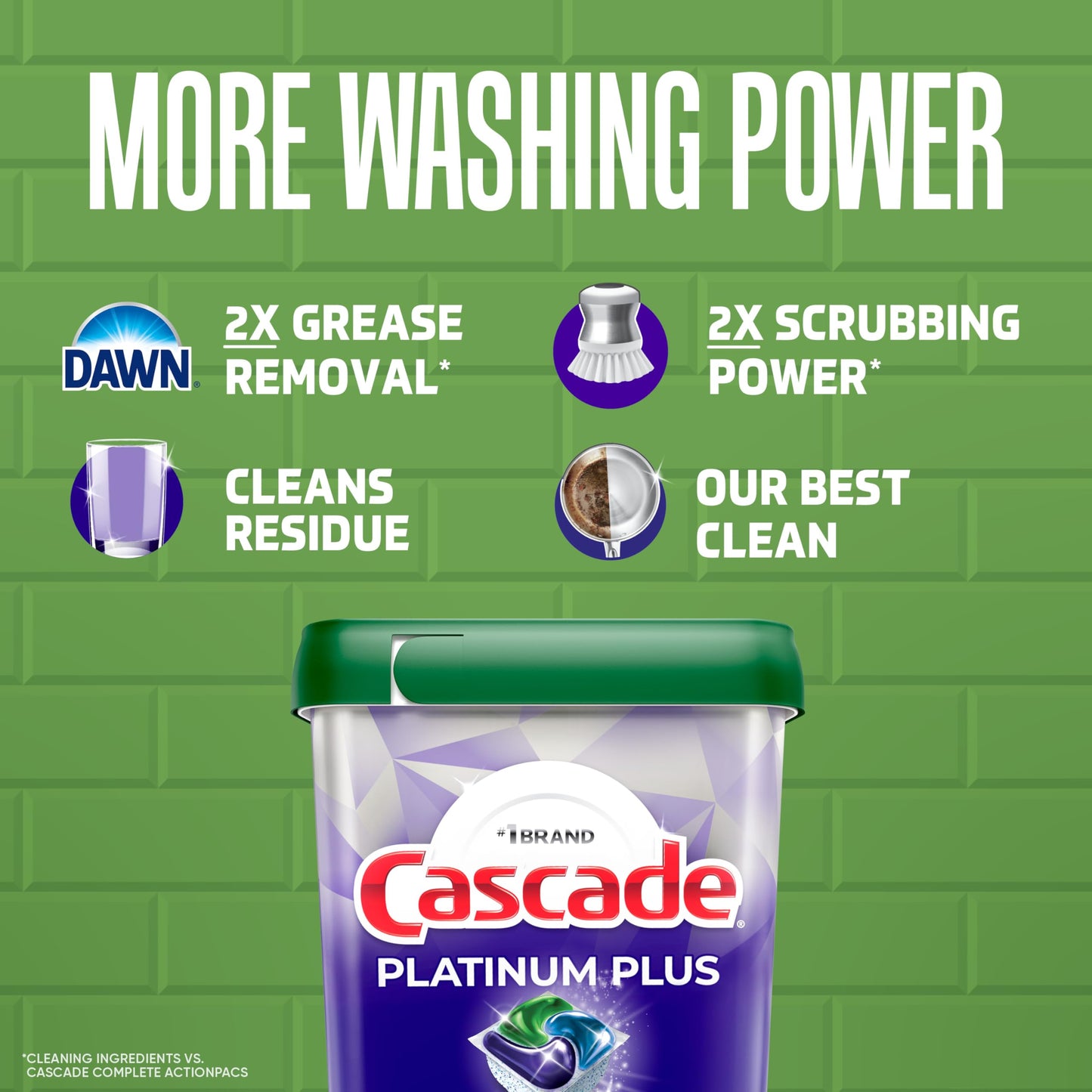 47 Count Cascade Platinum Plus Dishwasher Pods