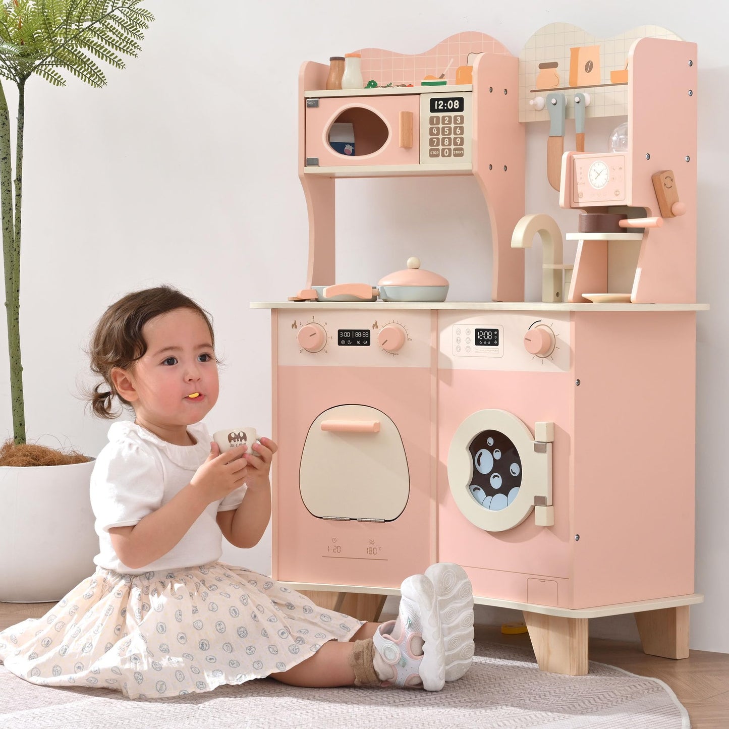 Wooden Play Kitchen Set for Kids by OLLIKIVI