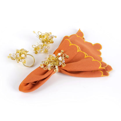 Napkin Ring Holders, Napkin Rings, Napkin Rings Set of 12, Napkin Ring Holders for Cloth Napkins, Serviette Rings of Precious Metal, Napkin Ring Set, Napkin Ring Bulk - Shiny Gold