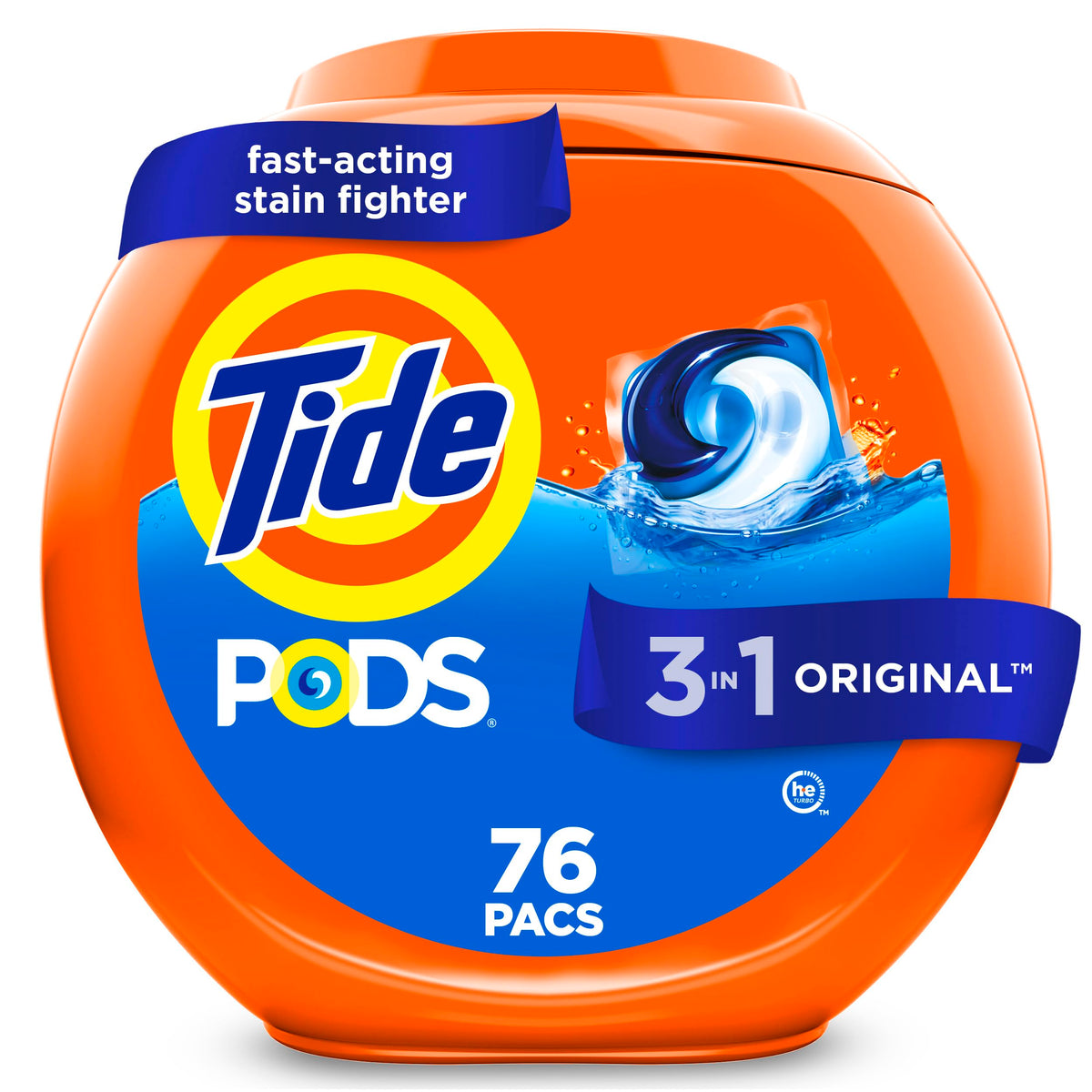 76 Count Tide PODS 3-in-1 Laundry Detergent